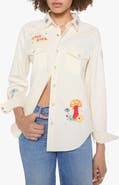 MOTHER All My Exes Embroidered Denim Shirt