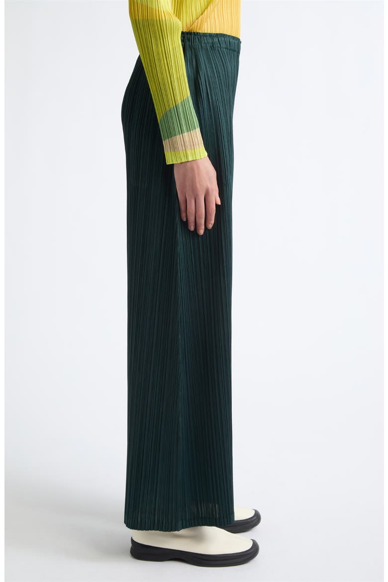 Monthly Colors October Pleated Pants, Alternate, color, DARK GREEN