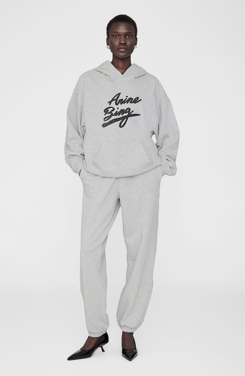 Anine Bing Karter Jogger In Heather Grey In Gray