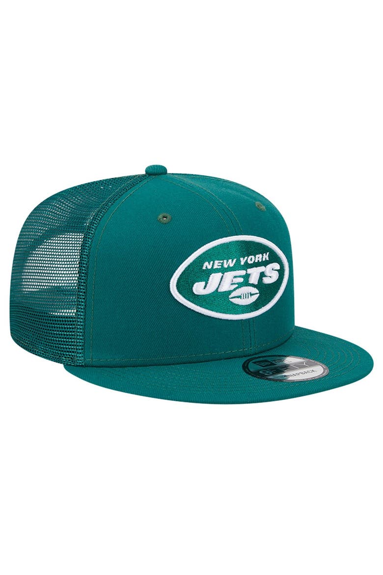 Men's New Era Green New York Jets Main Trucker 9FIFTY Snapback Hat, Alternate, color, Green