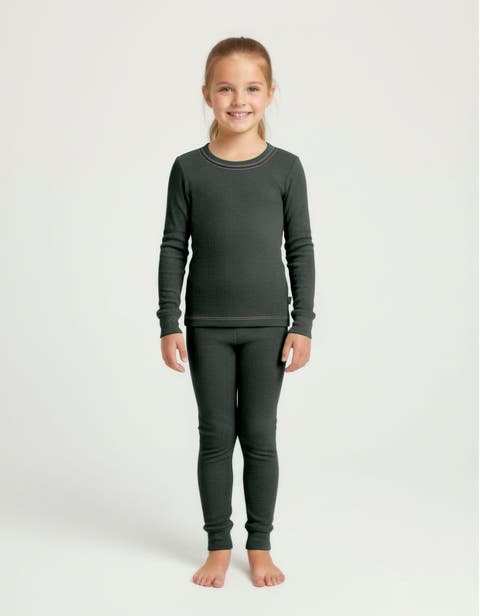 Girls Soft & Cozy Thermal Long Johns 2-Piece Set