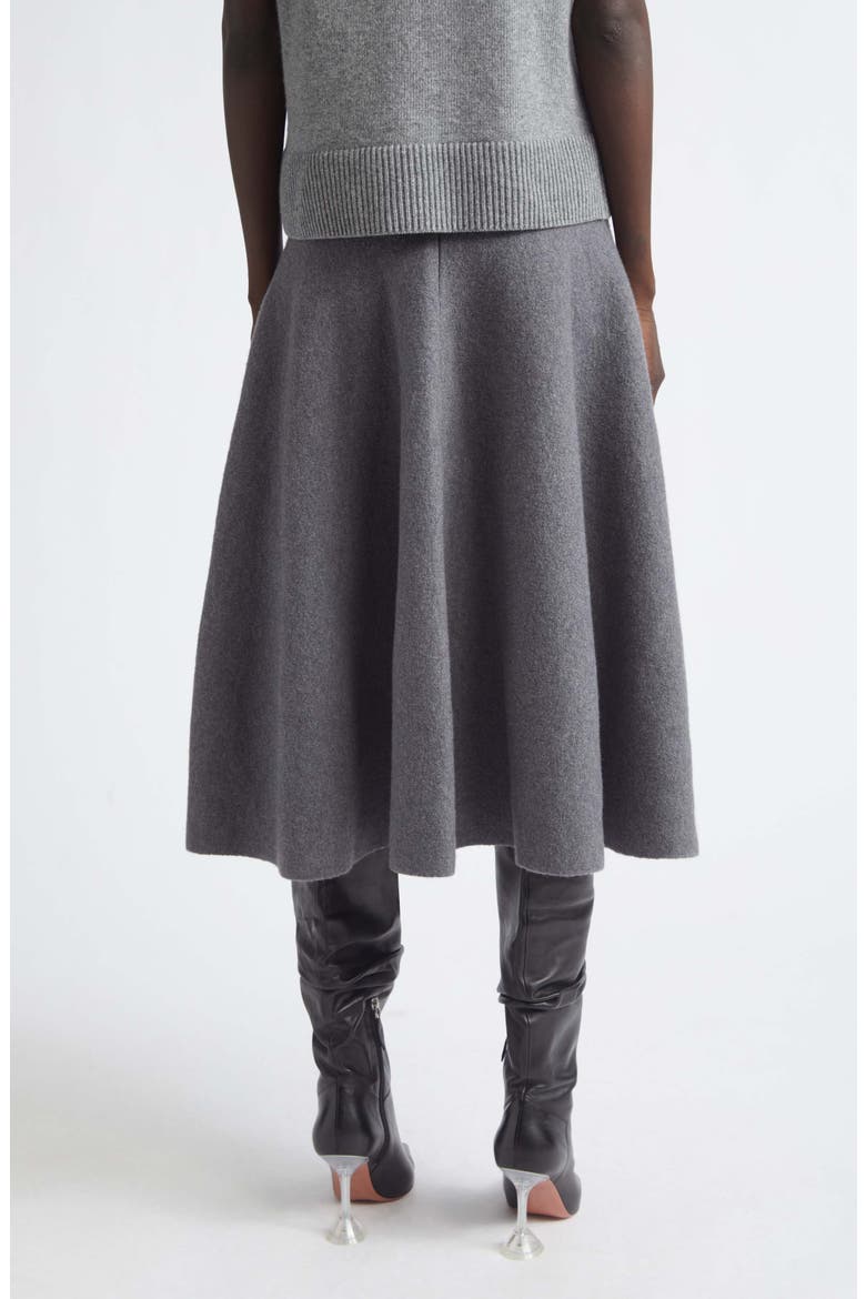 The Miller Structured Virgin Wool Knit Skirt, Alternate, color, HEATHER GREY