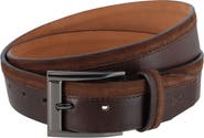 Trafalgar Santiago Mixed Genuine Leather Stitched 38mm Casual Belt