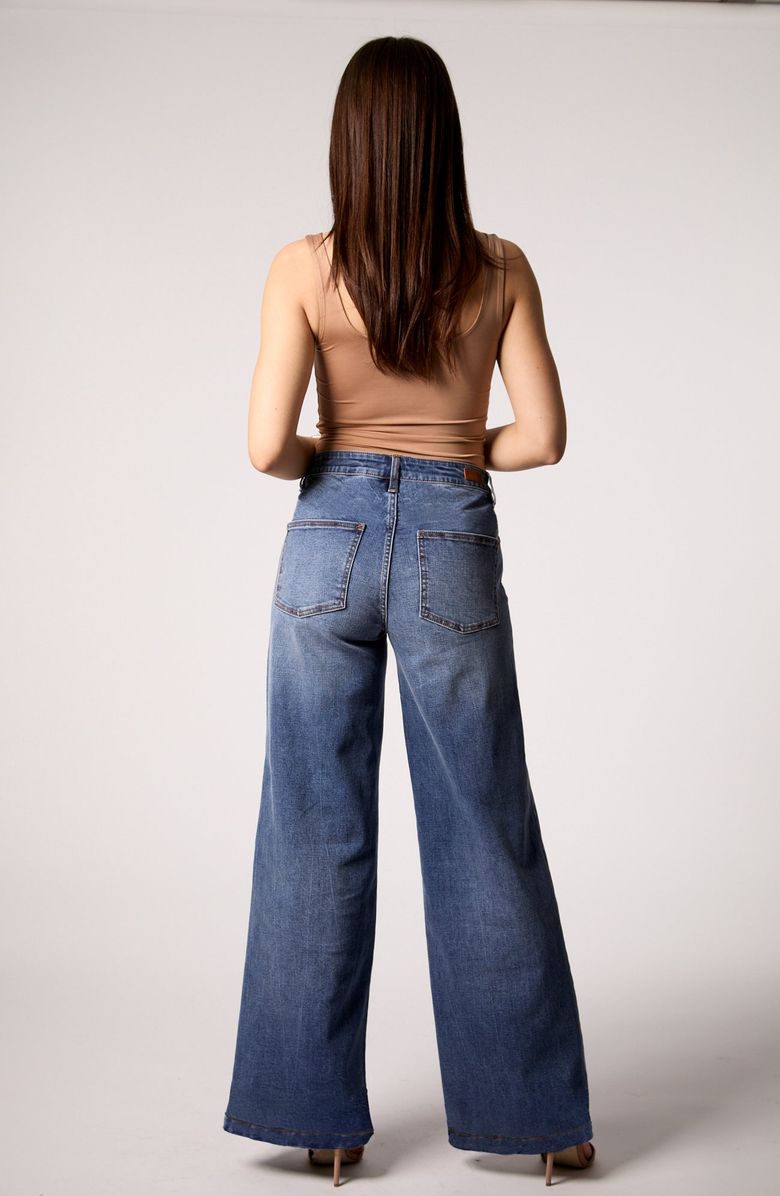 BLUE REVIVAL Selena Wide Leg Trouser, Alternate, color, Prague