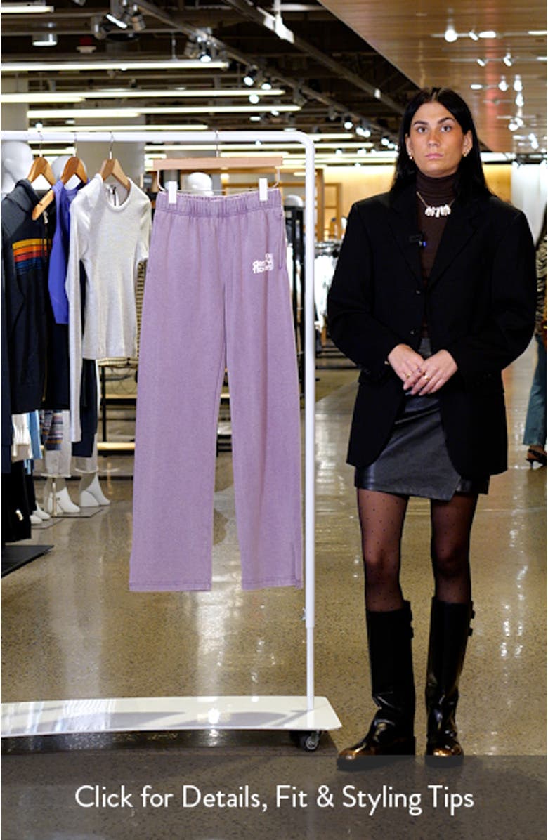 You Deserve Flowers French Terry Graphic Sweatpants, sales video thumbnail