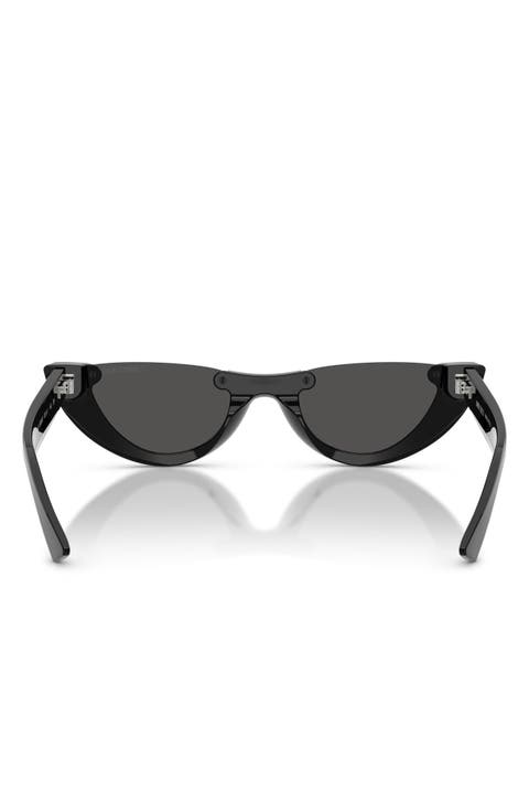 53mm Semi Rimless Oval Sunglasses