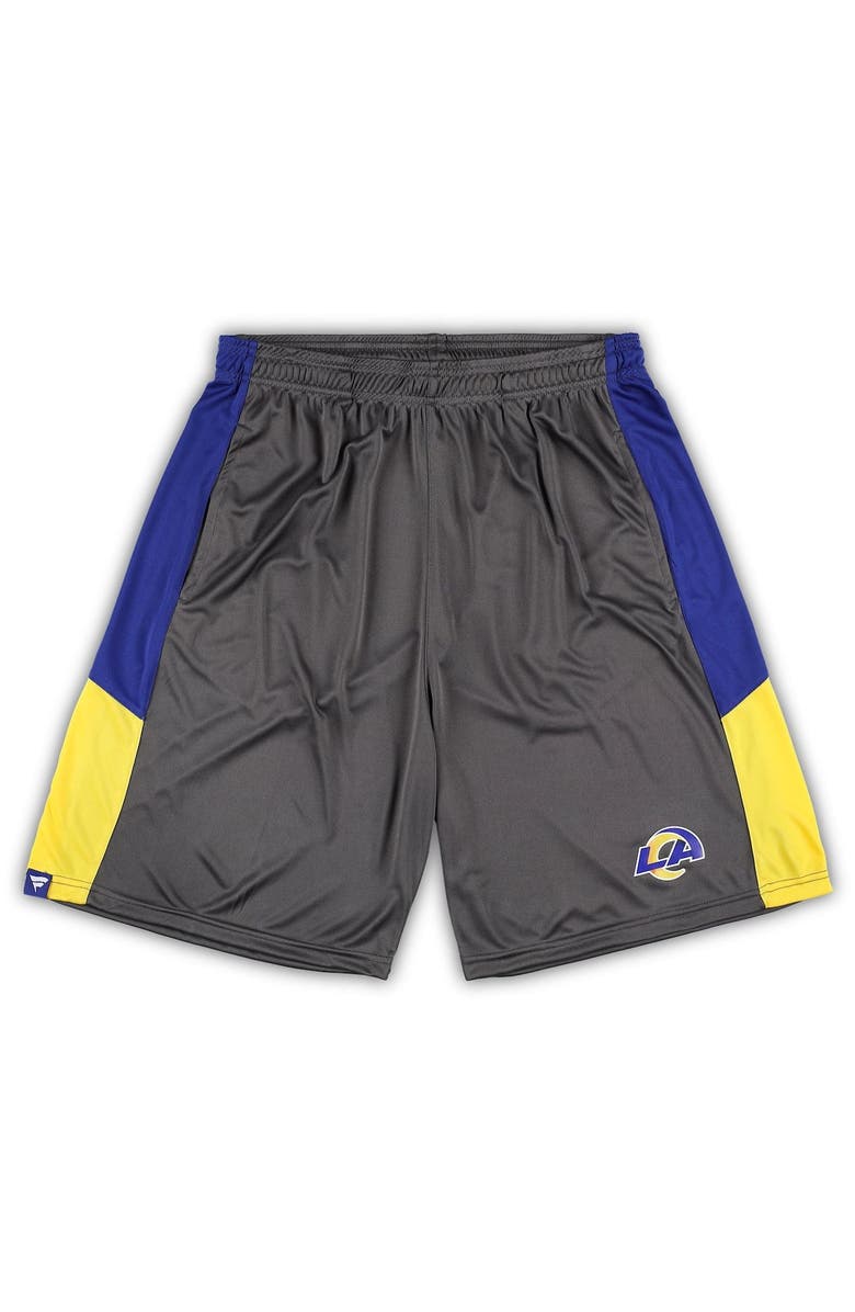 FANATICS Men's Fanatics Branded Gray Los Angeles Rams Big & Tall Team Shorts, Alternate, color,