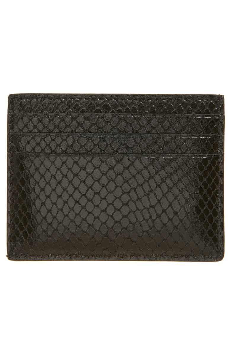 TOM FORD T-Line Python Embossed Leather Card Case, Alternate, color,