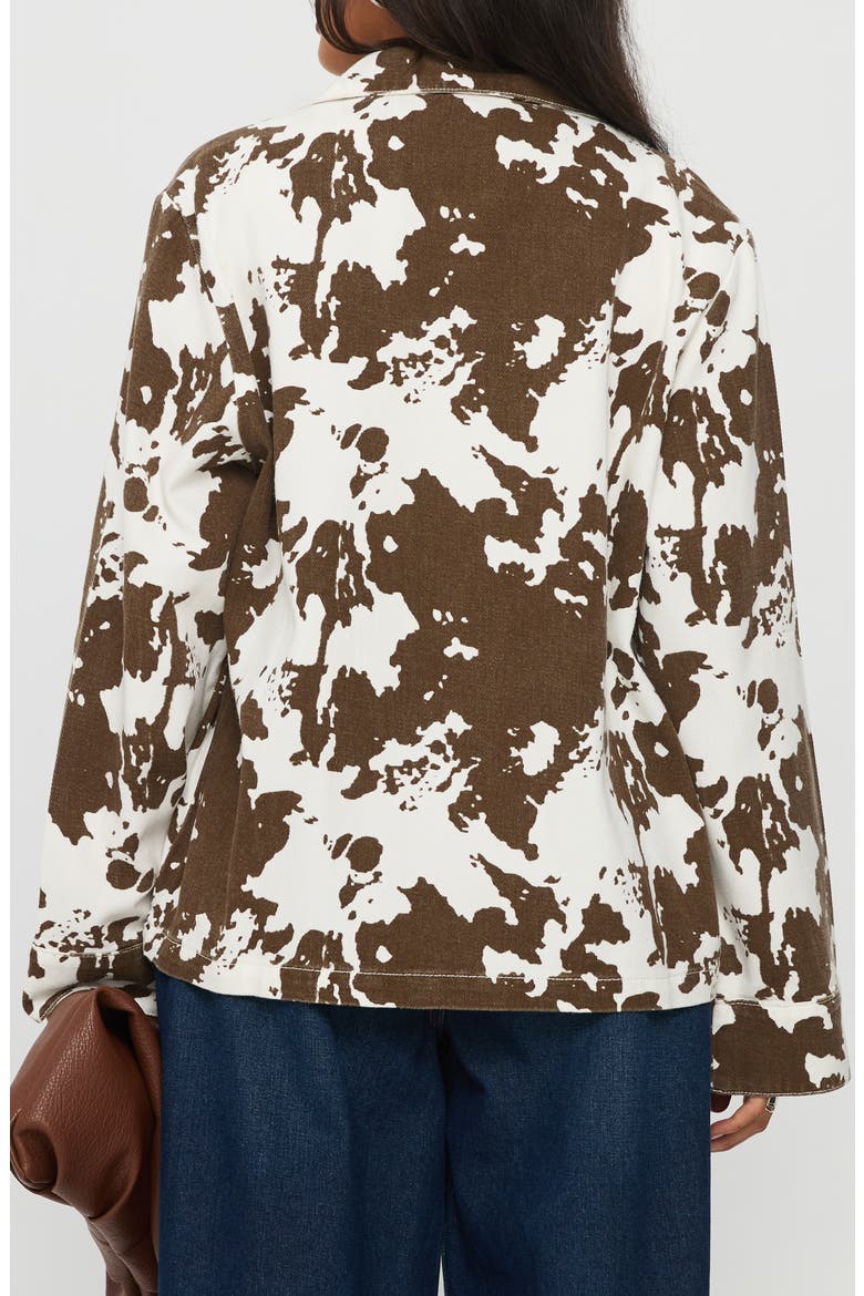 Another Life Zip Through Cow Print Jacket, Alternate, color, ANIMAL