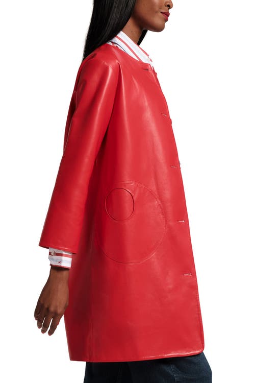 Frances Valentine Mod Jacket Faux Leather In Red