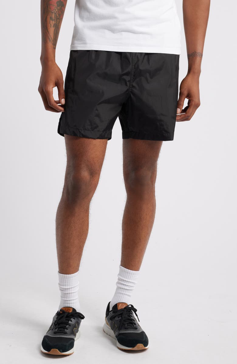 Reigning Champ Econyl Nylon Riptide 5-Inch Shorts, Main, color, Black