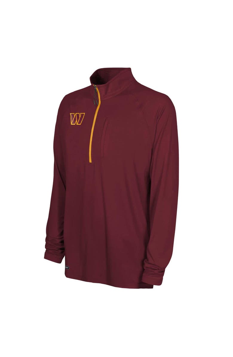 Outerstuff Men's Burgundy Washington Commanders Combine Authentic Raglan Quarter-Zip Top, Alternate, color,