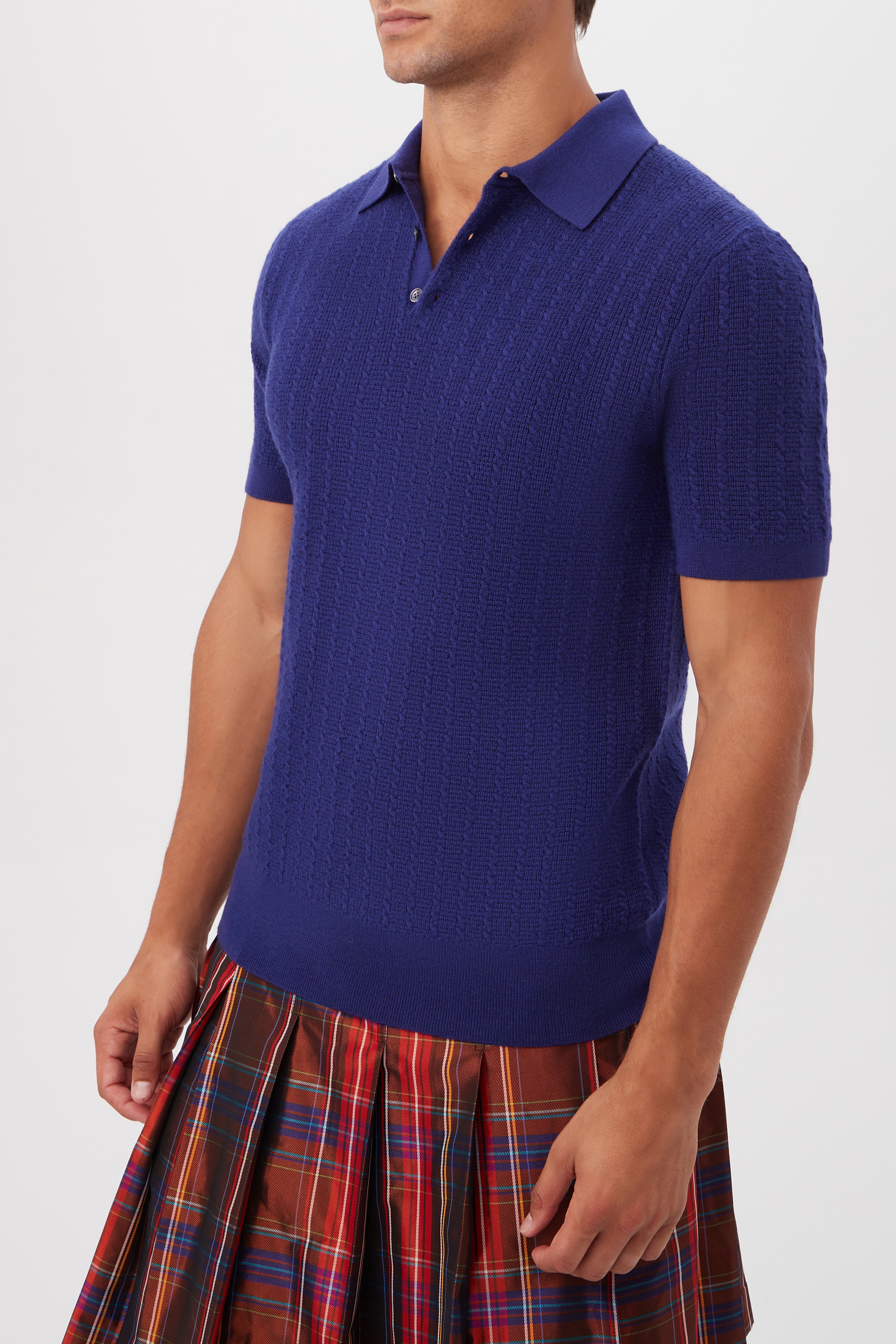 Asher Short Sleeve Knit Polo - image 2