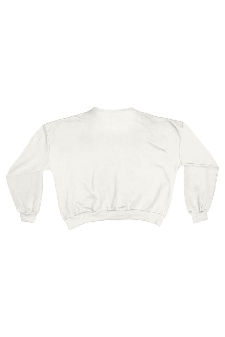 Women's Pressbox White Tennessee Volunteers Oversized Janice Retro Waist-Length Sweatshirt, Alternate, color, White