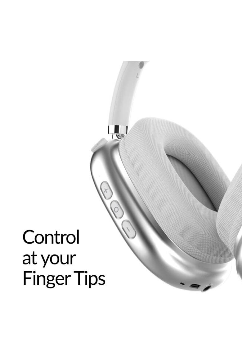 Wireless Bluetooth Headphones W/ Mic, Alternate, color, Silver
