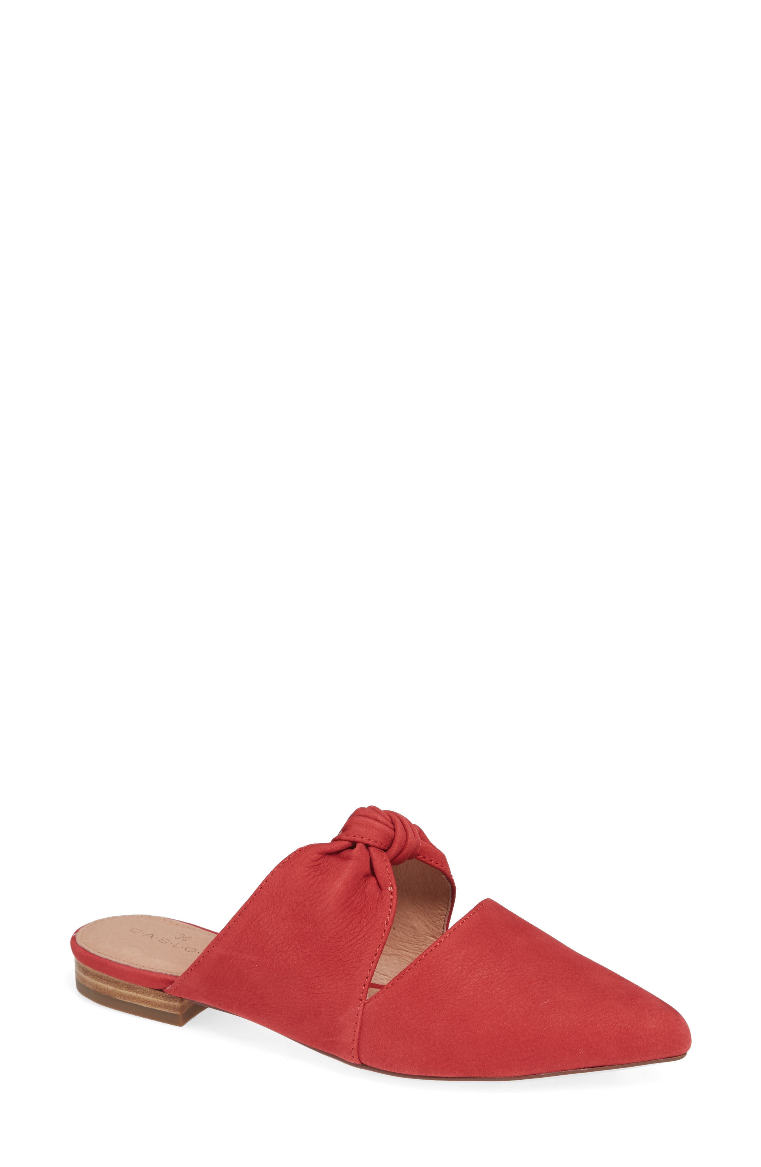 Luke Knotted Mule, Main, color, RED NUBUCK
