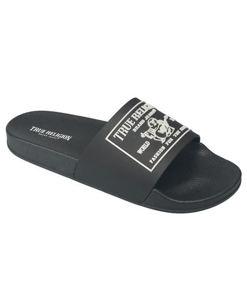 True Religion Men's Kendrick Slides In Black
