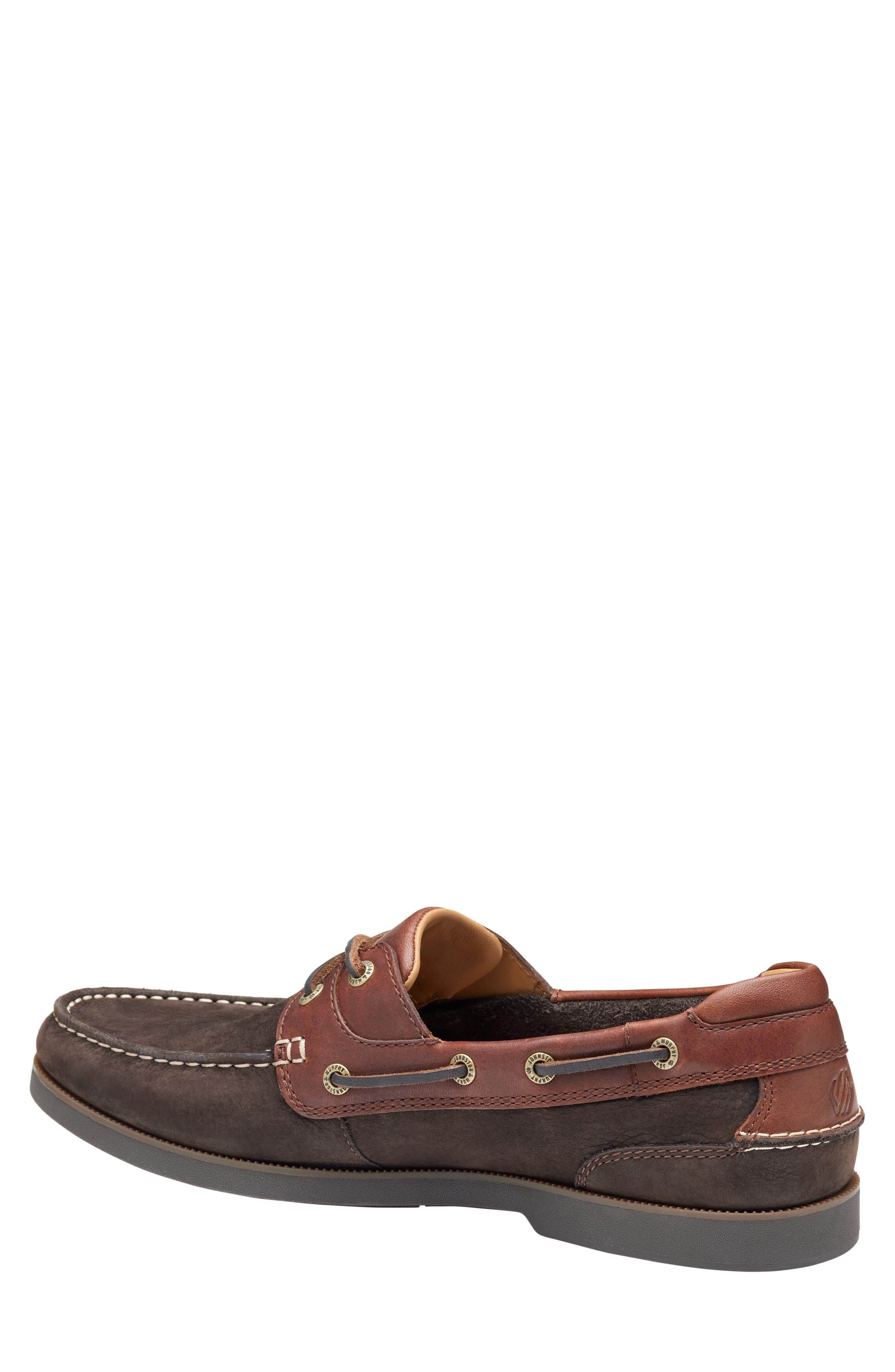 Johnston & Murphy Ventura Boat Shoe, Alternate, color, Dark Brown Nubuck/Mahogany