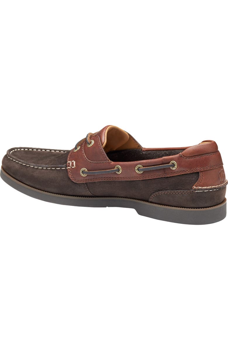 Johnston & Murphy Ventura Boat Shoe, Alternate, color, Dark Brown Nubuck/Mahogany