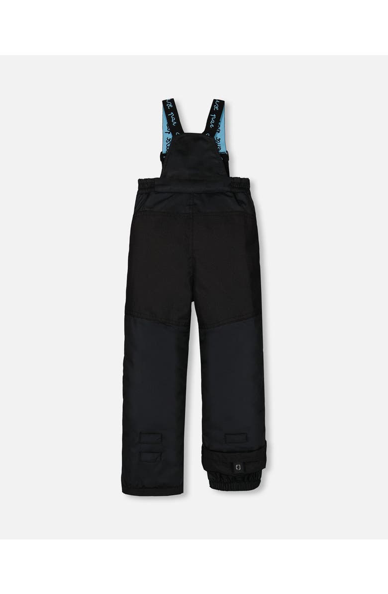 Deux par Deux Girl's Two Piece Snowsuit Printed Roses With Solid Pant Black, Alternate, color, 