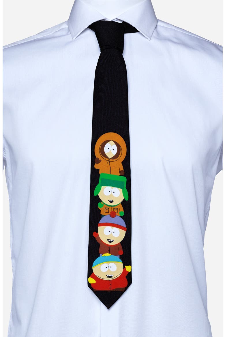 'South Park' Tie, Alternate, color, BLACK MULTI