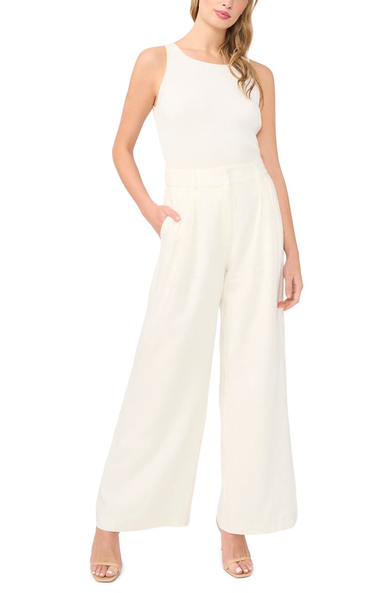 Ted Baker Beatrice Wide Leg Linen Blend Pants, Alternate, color, 
