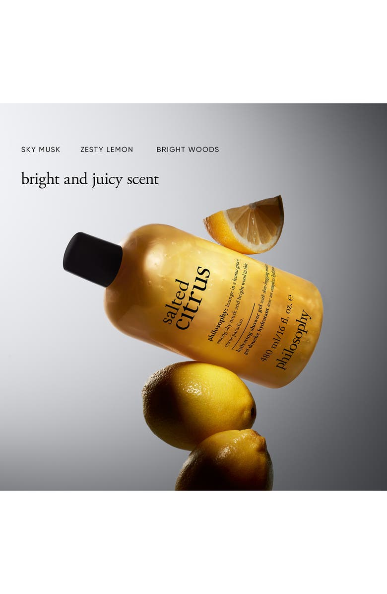 philosophy salted citrus shampoo, shower gel & bubble bath, Alternate, color, 