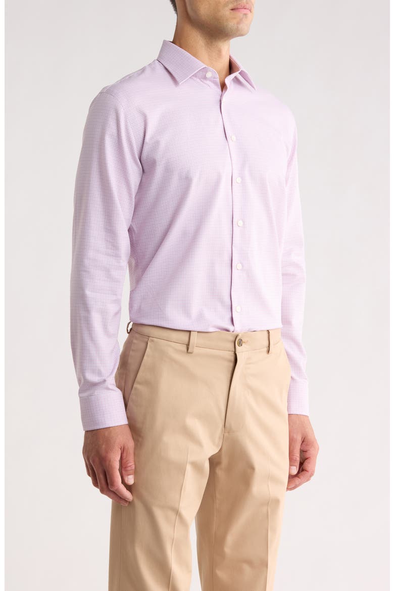 Trim Fit Premium Check Cotton Button-Up Shirt, Alternate, color, PINK BONO PLAID