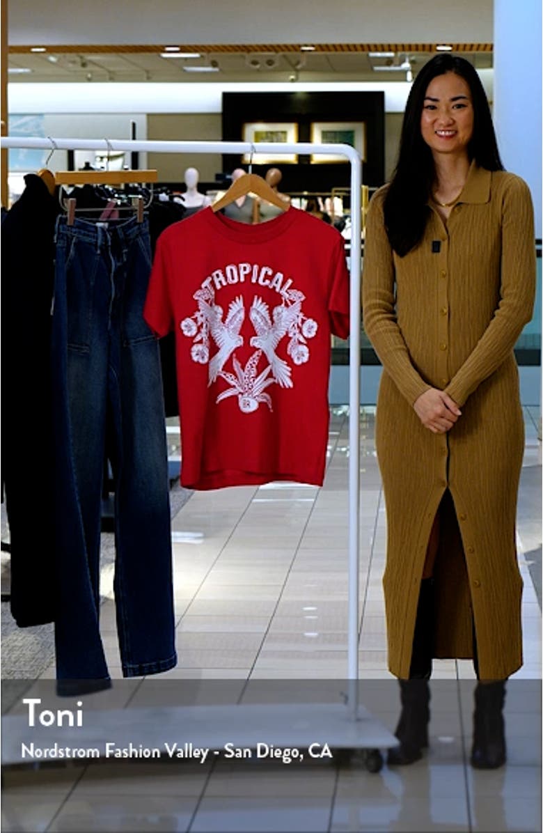 Tropical Cotton Graphic T-Shirt, sales video thumbnail