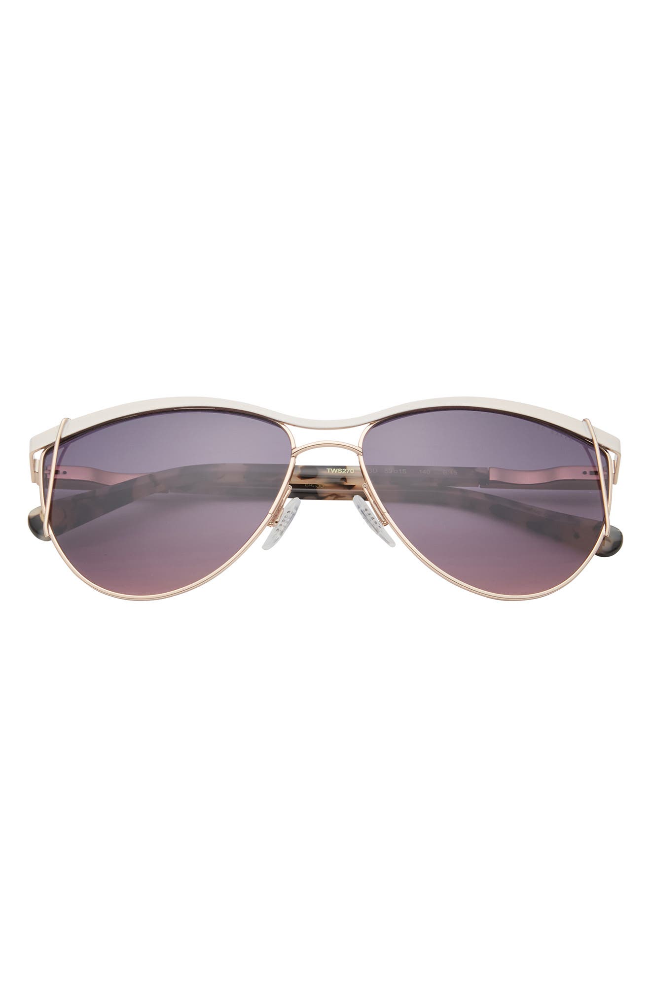 Ted Baker London 59mm Full Rim Aviator Sunglasses