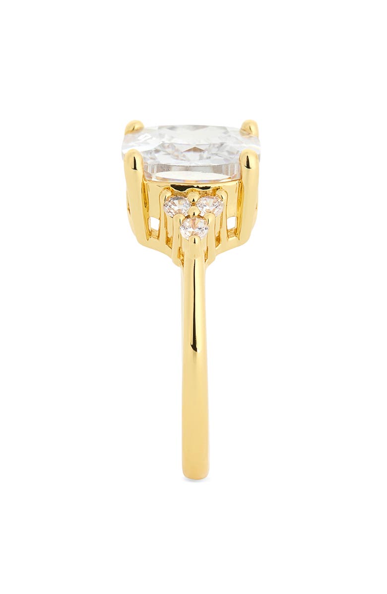 Covet Solitaire CZ Engagement Ring, Alternate, color, Gold