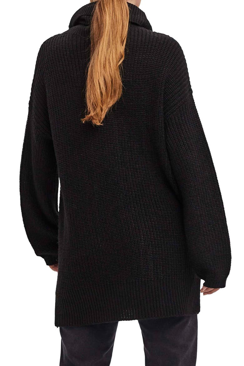 Sayla Cowl Neck Tunic Top, Alternate, color, BLACK