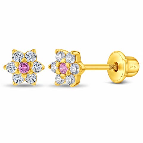 Flower Cubic Zirconia Earrings