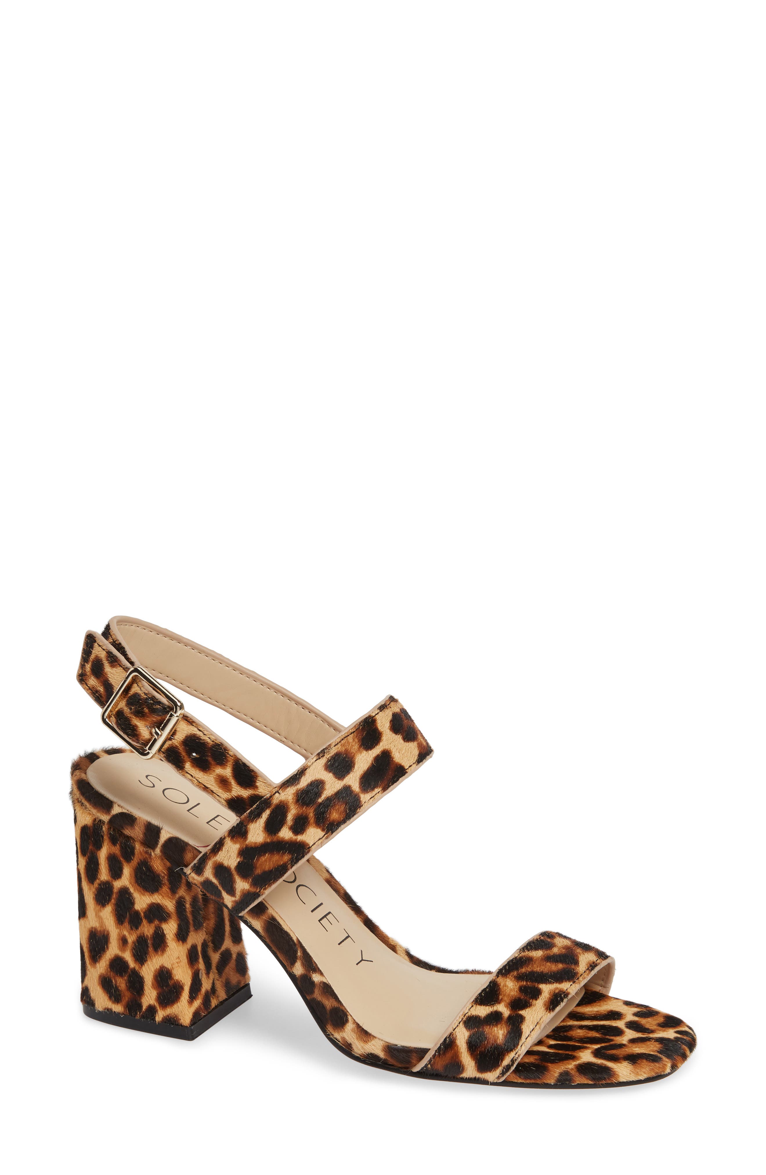 Sole Society Jessibel II Genuine Calf Hair Sandal, Main, color, 