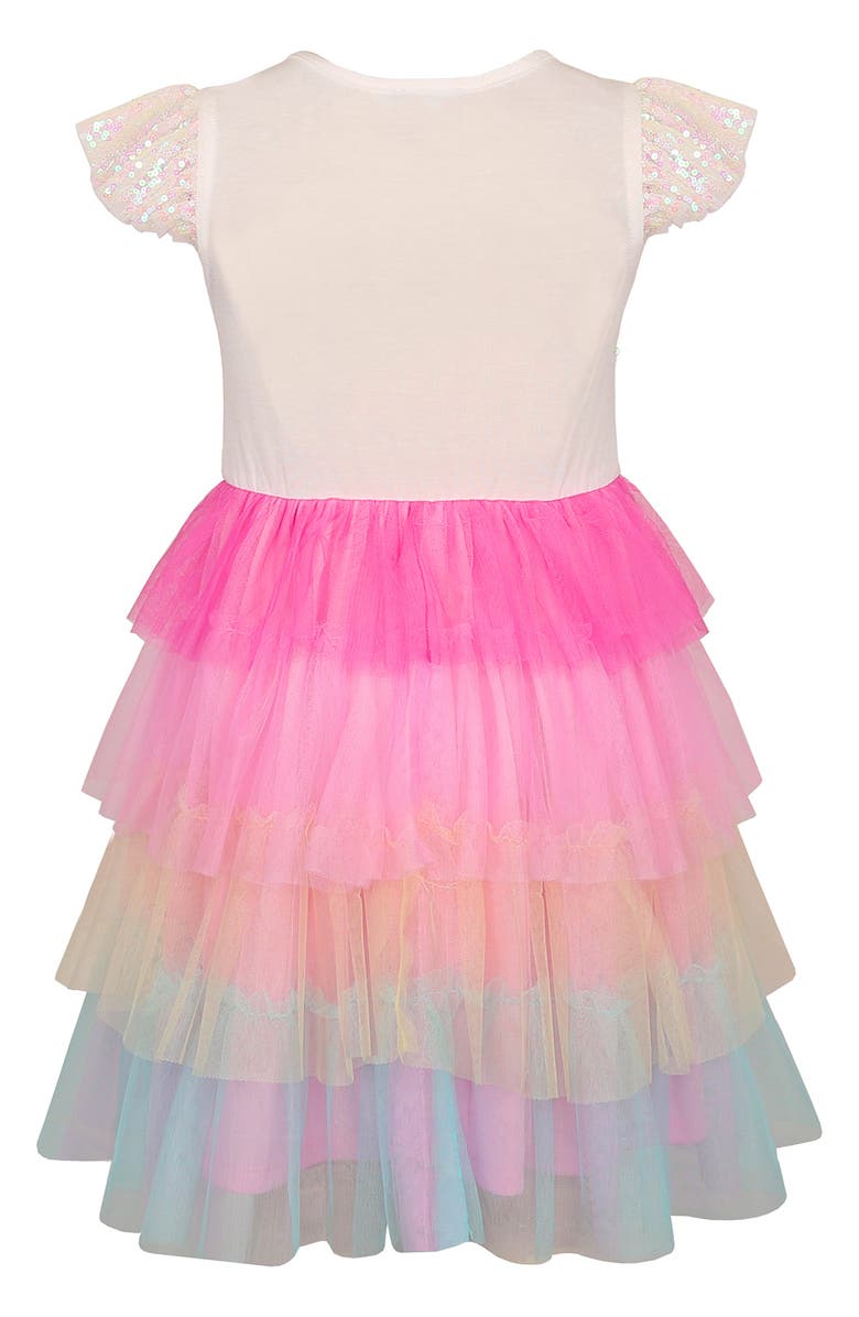 Zunie Kids' Birthday Tutu Dress, Alternate, color, Ivory/ Multi
