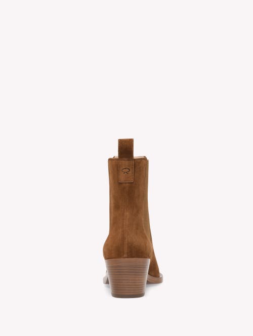 Gianvito Rossi Wylie Suede Ankle Boots In Brown