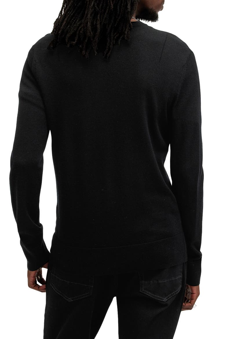 Mode Merino Wool Crewneck Sweater, Alternate, color, BLACK