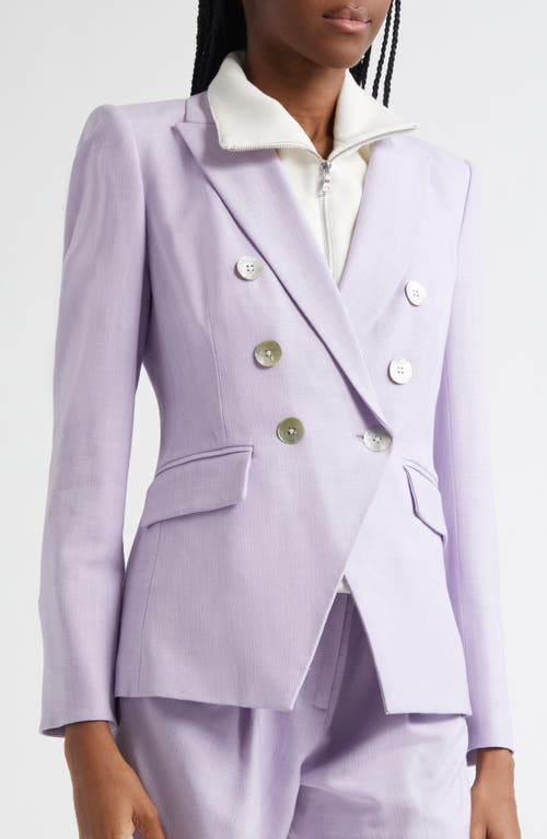 Veronica Beard Double-breasted Miller Dickey Blazer In Soft Lilac