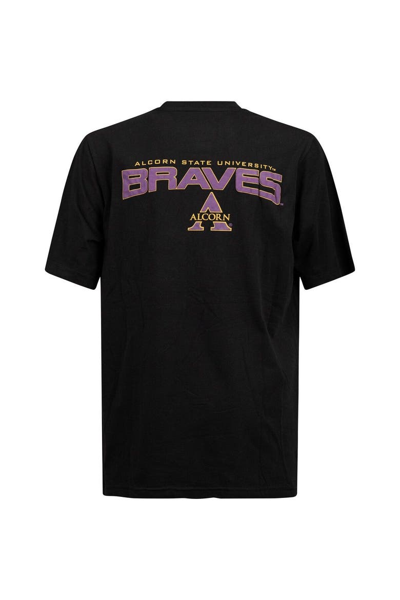 Men's FISLL Black Alcorn State Braves Applique T-Shirt, Alternate, color, Black
