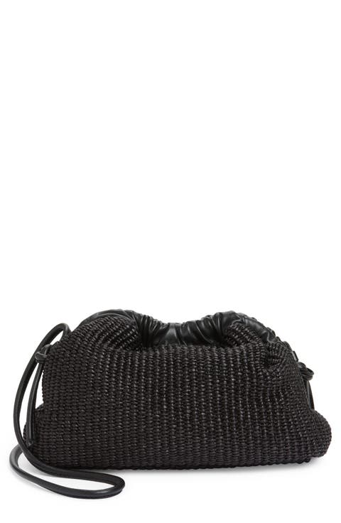 Mini Cloud Woven Raffia Clutch
