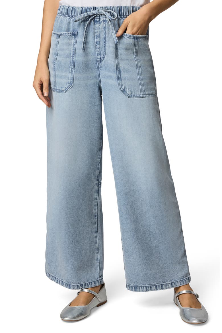 Denim Drawstring Pants, Main, color, MEDIUM WASH
