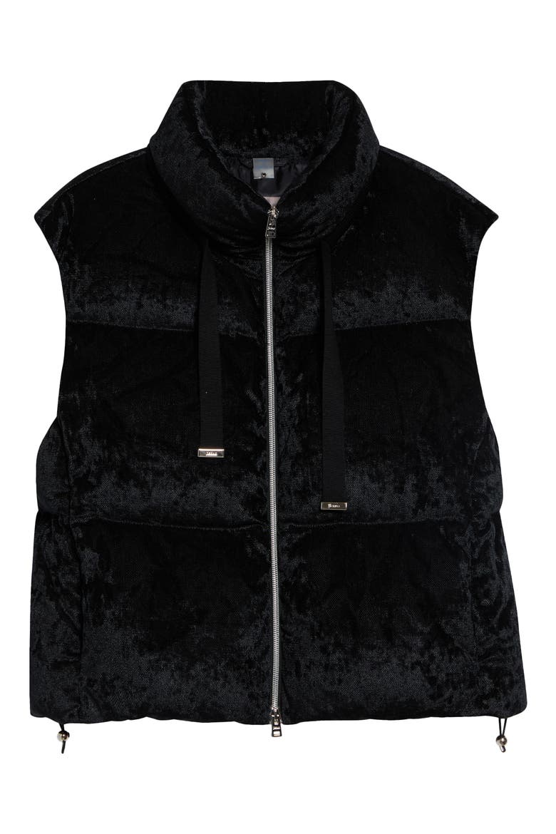 Velvet Down Puffer Vest, Main, color, 9300 NERO