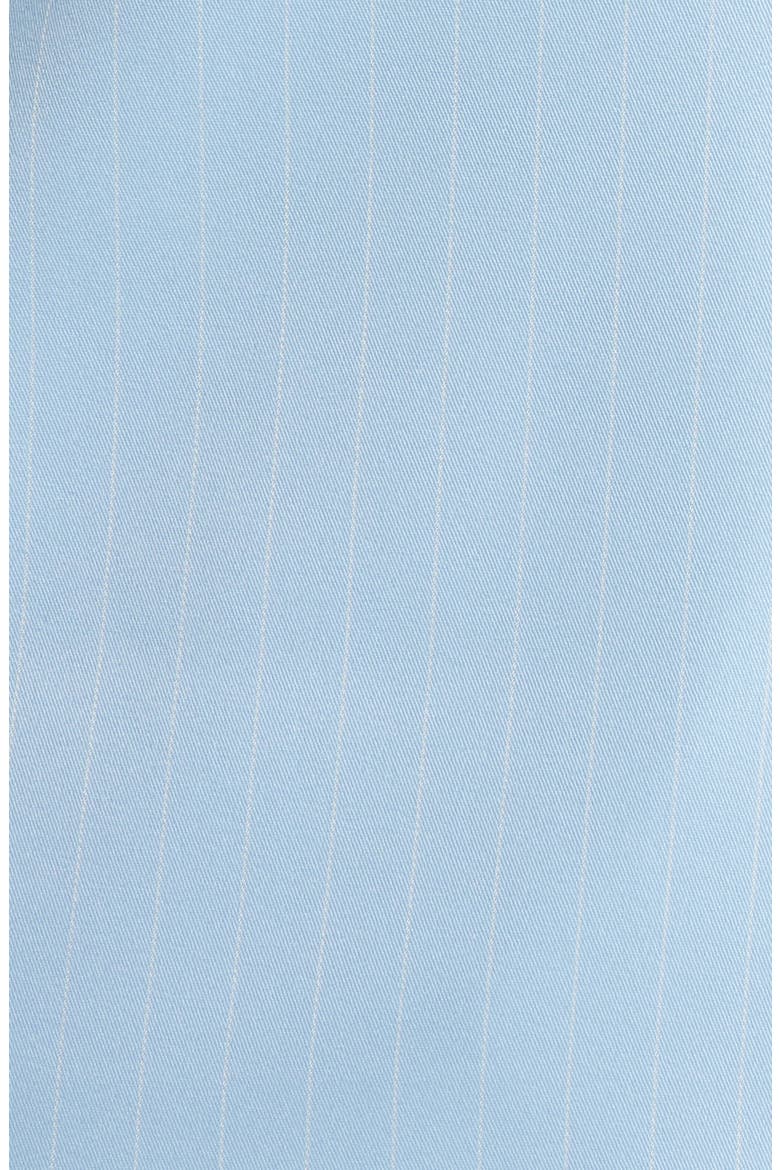 Pinstripe Ruched Sleeve Blazer, Alternate, color, ICE BLUE