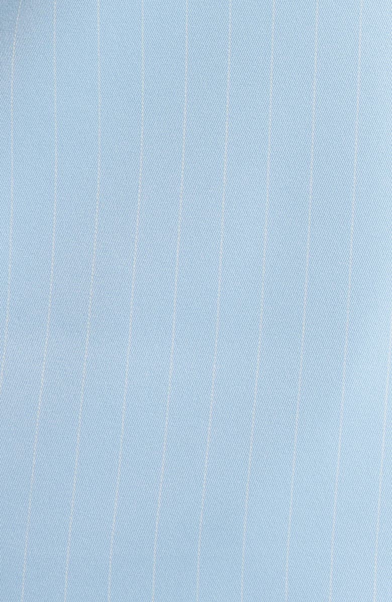 Tahari ASL Pinstripe Ruched Sleeve Blazer, Alternate, color, Ice Blue