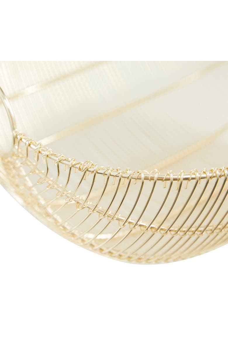 VIVIAN LUNE HOME Goldtone Metal Wire Decorative Bowl - Set of 2, Alternate, color, 
