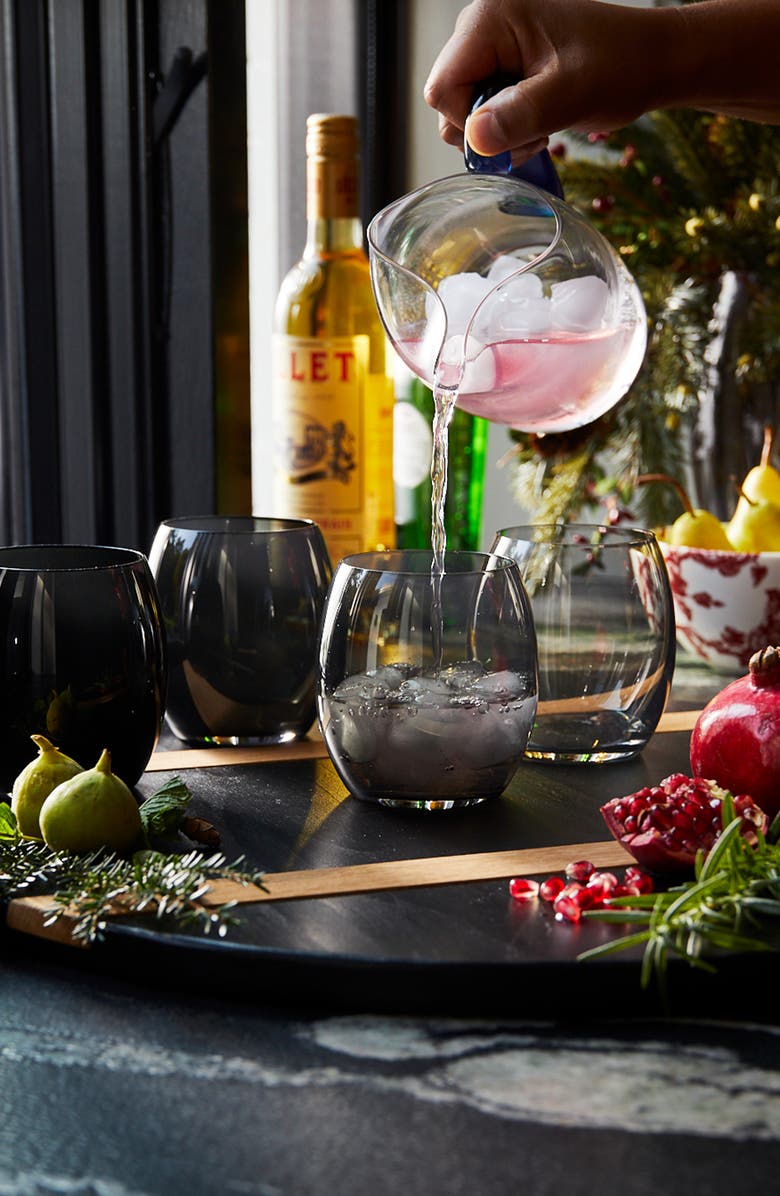 Caskata Les Nuages Blue Handled Pitcher - Blue, Alternate, color, Blue