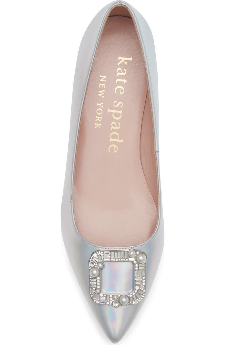 Kate Spade New York buckle up pointed toe pump, Alternate, color, Iridescent
