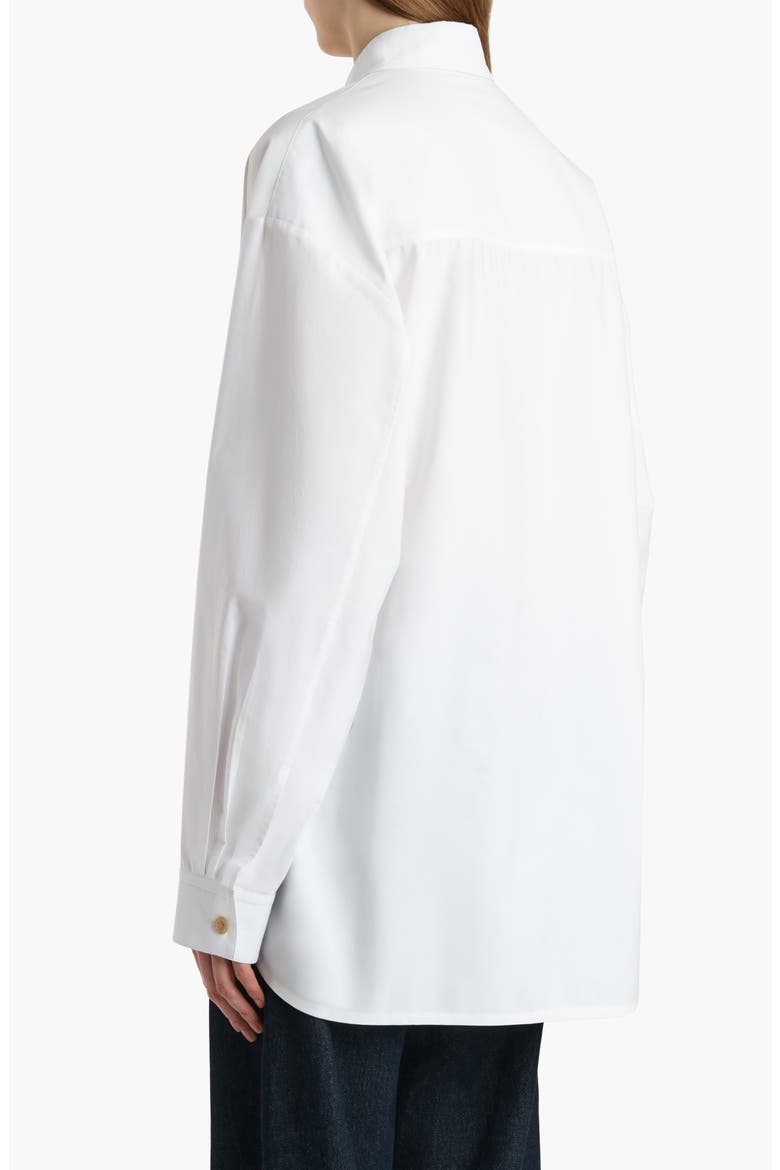 Organic Cotton Poplin Button-Up Shirt, Alternate, color, WHITE