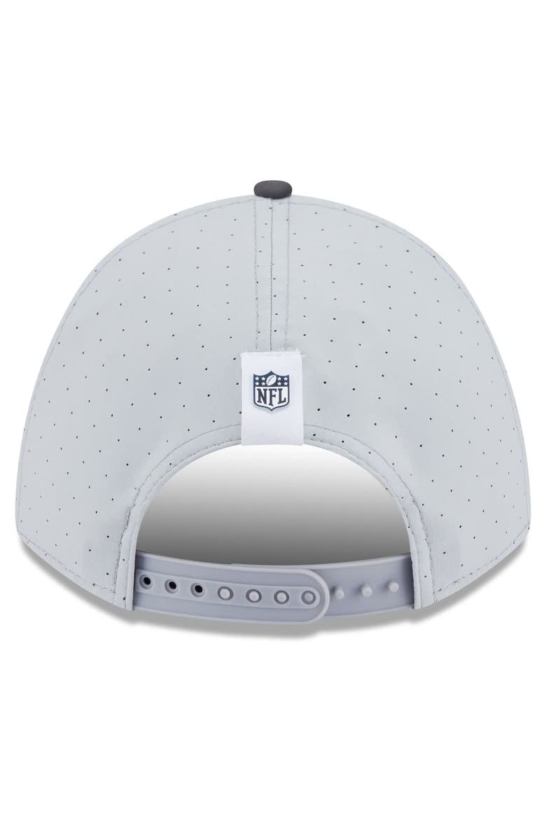 Men's New Era  Gray/Graphite Dallas Cowboys 2025 NFL Training Camp A-Frame 9FORTY Adjustable Hat, Alternate, color, Gray