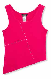 Truce Kids' Rib Stud Accent Cotton Tank